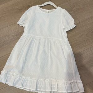 Hayden Girls, white eyelet dress with pockets, size M, perfect for summer!